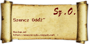 Szencz Odó névjegykártya